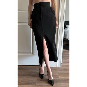 Elegant Black Midi Skirt
